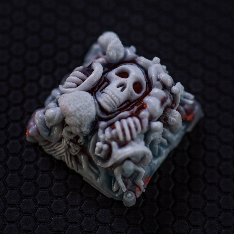 Custom Keycaps - Gameboy Custom Skeleton Resin Keycaps for