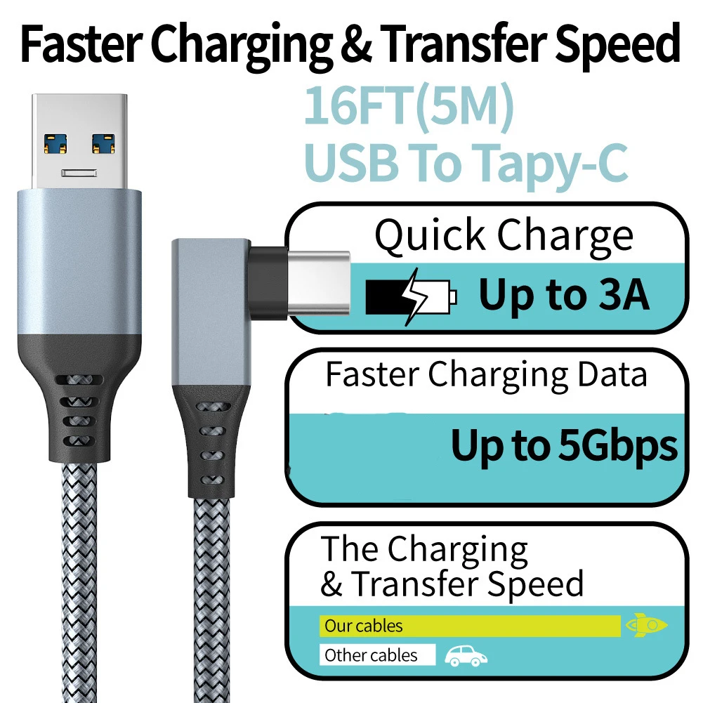 USB A to Type-C Link Cable 3m  - Pc Gaming Vr Headset recension och pris