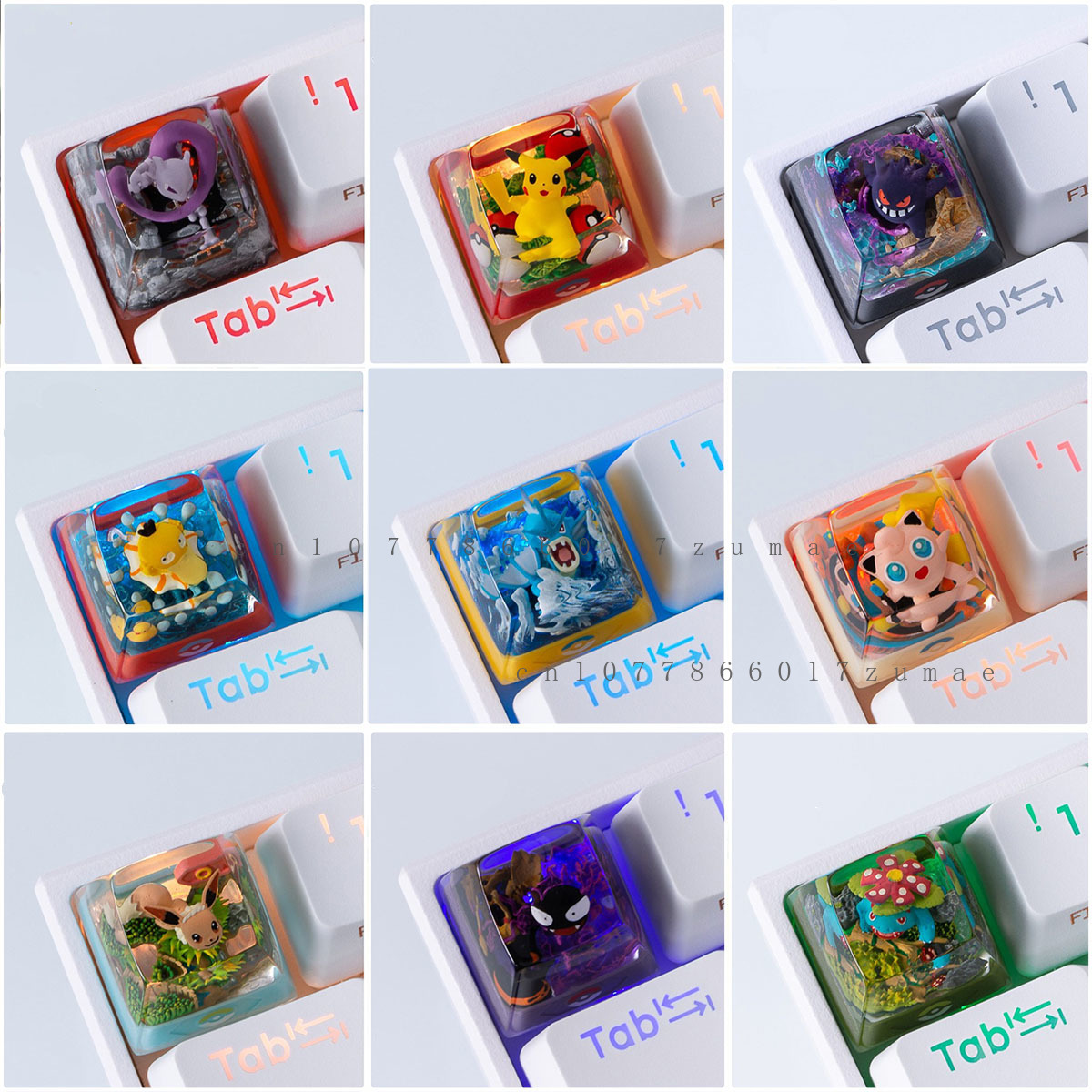 Pokemon Anime Keycaps Gengar P - Custom Keycaps recension och pris