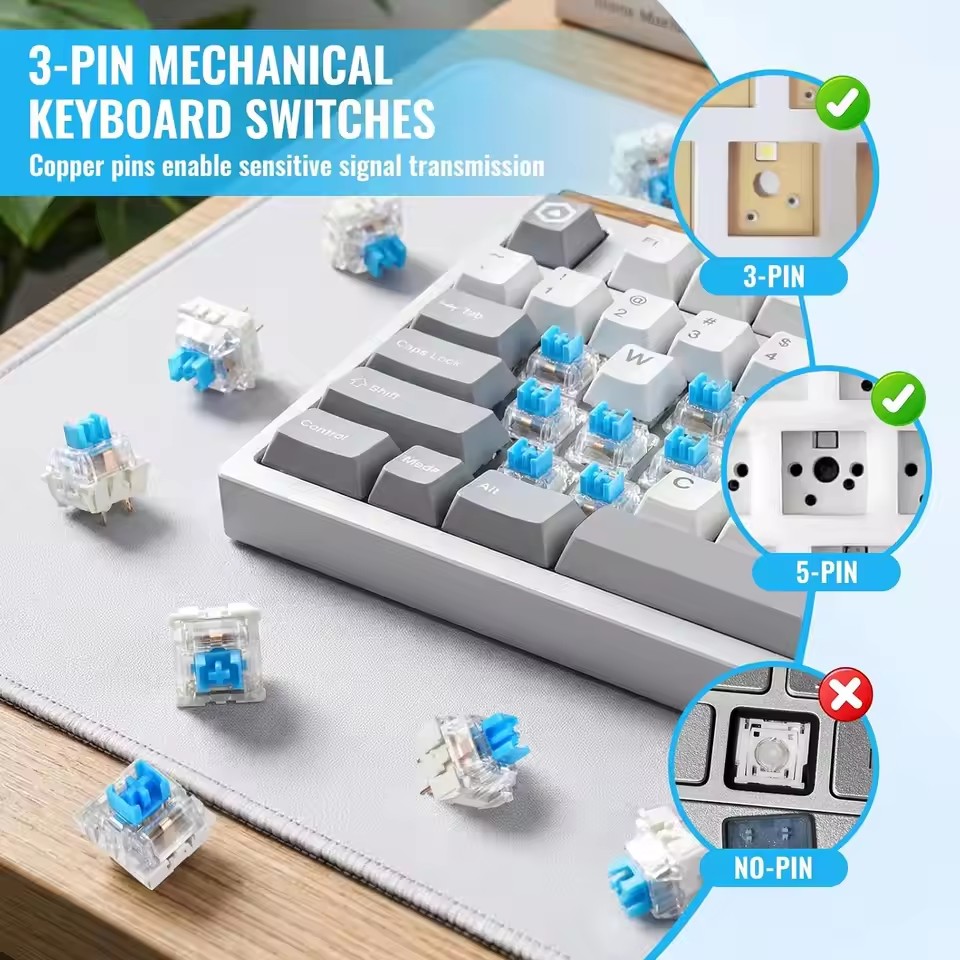 10-30Pcs 3 Pin Blue Red Brown  - Mechanical Keyboard recension och pris