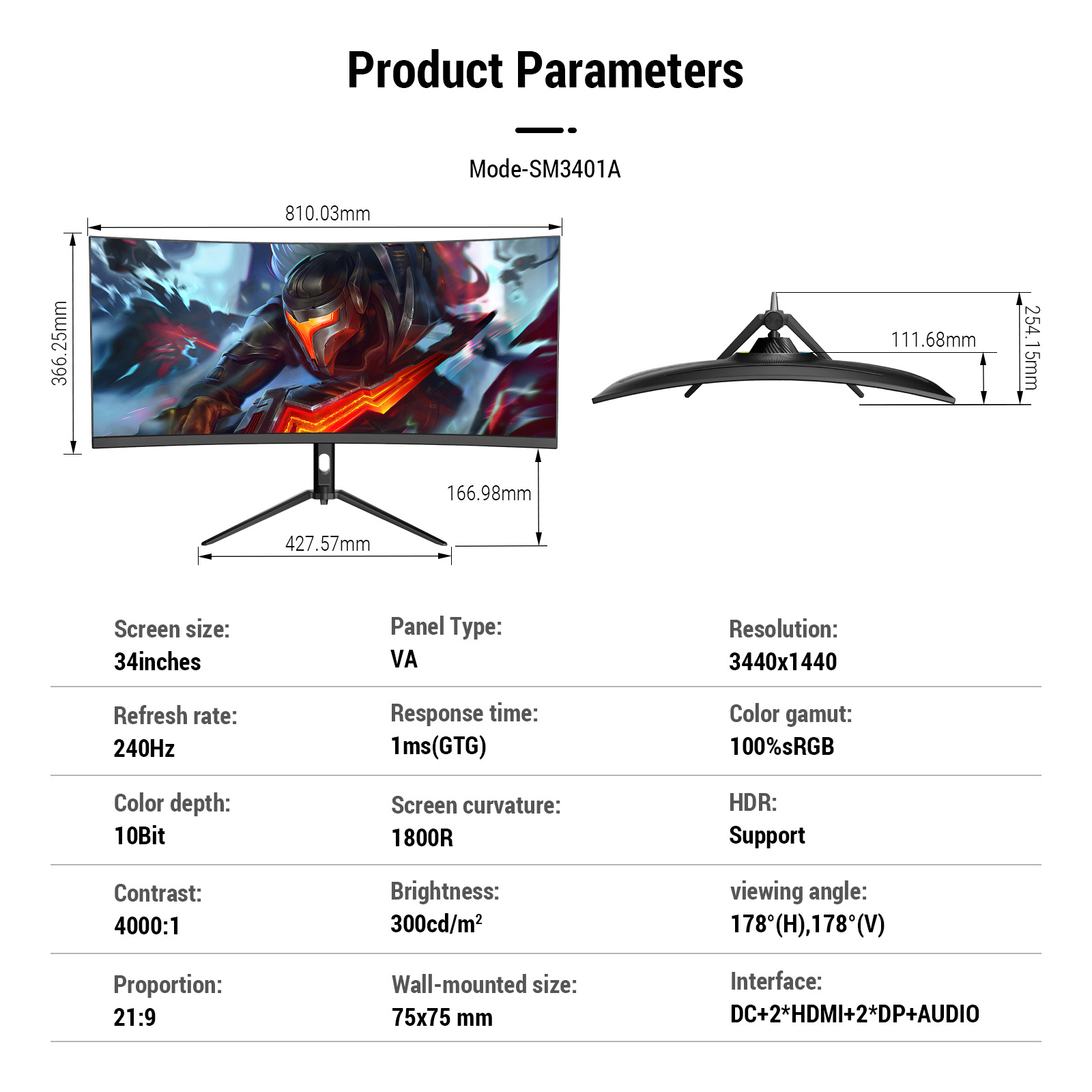 Display 34 Inch 4k Screens Cur - Pc Gaming Ultra recension och pris