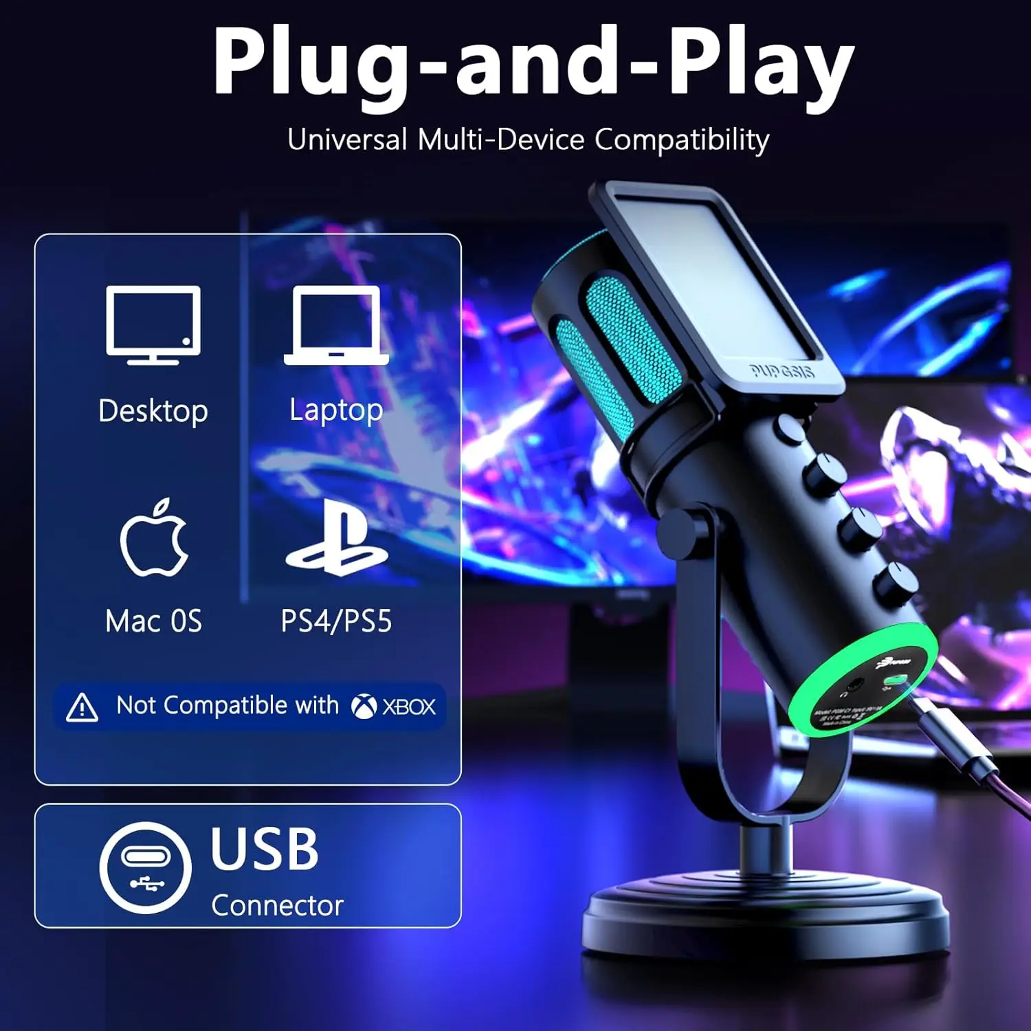 PUPGSIS USB PC Microphone, Gam - Pc Gaming Youtubers recension och pris